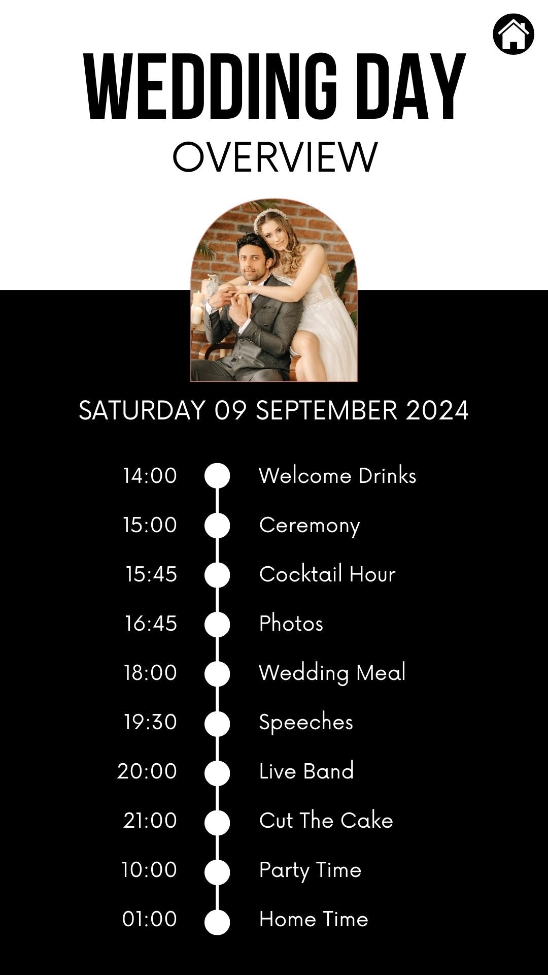 Wedding Itinerary Template