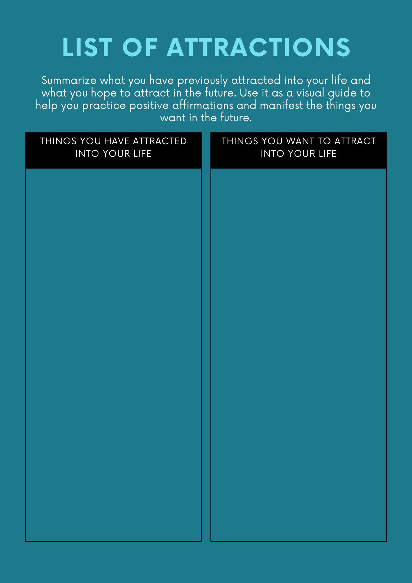 Law of Attraction Planner