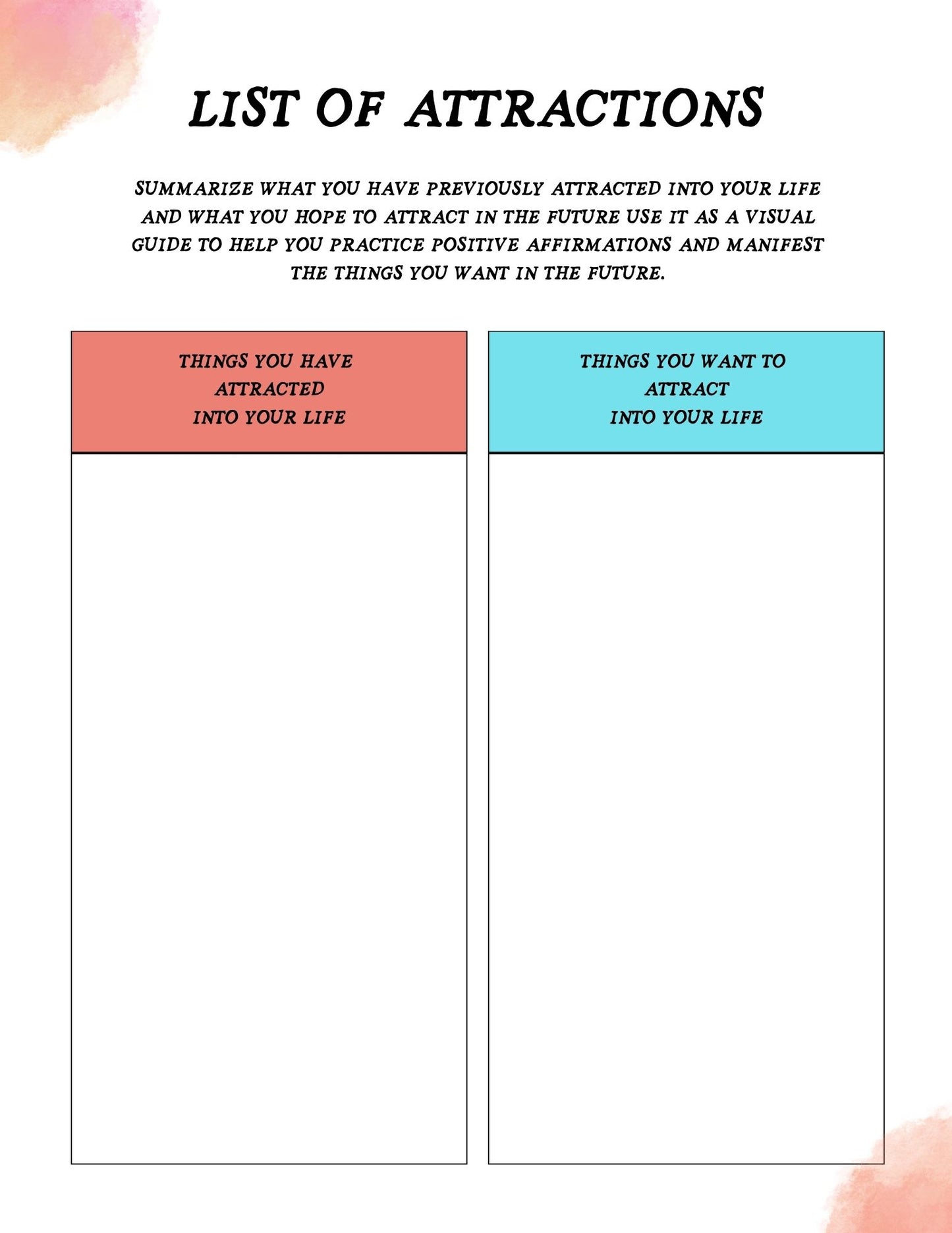 Manifestation Journal