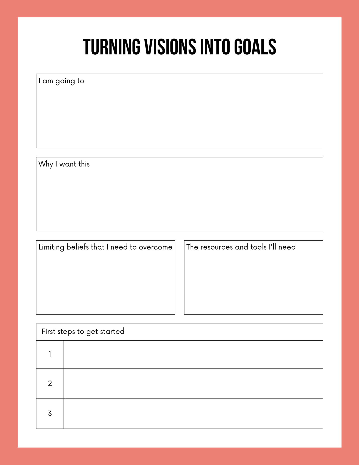 Vision Board Workbook