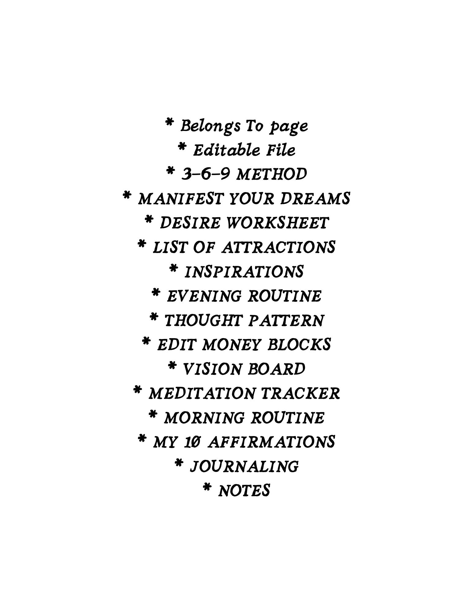 Manifestation Journal