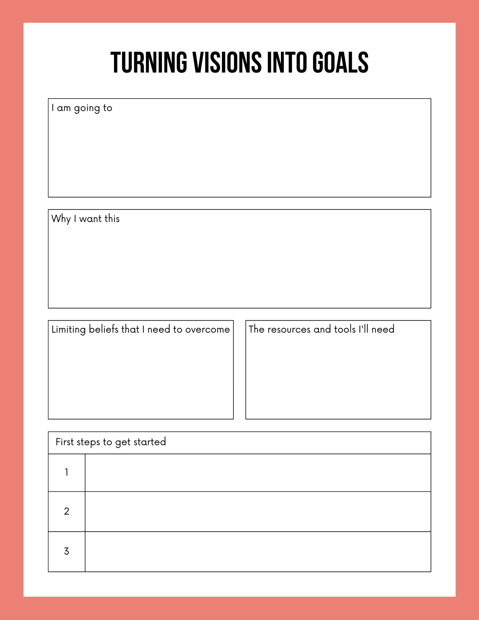 Vision Board Workbook